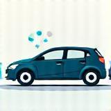Icon representing car cleaning process with a cloth